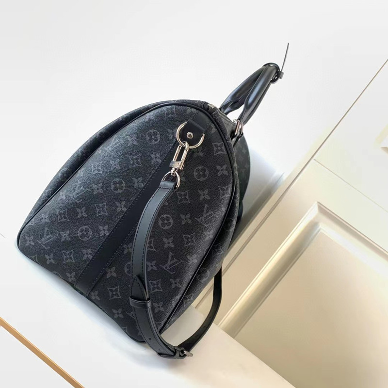 l**is V*t*n black monogram eclipse keepall bandouliere 55 duffle bag