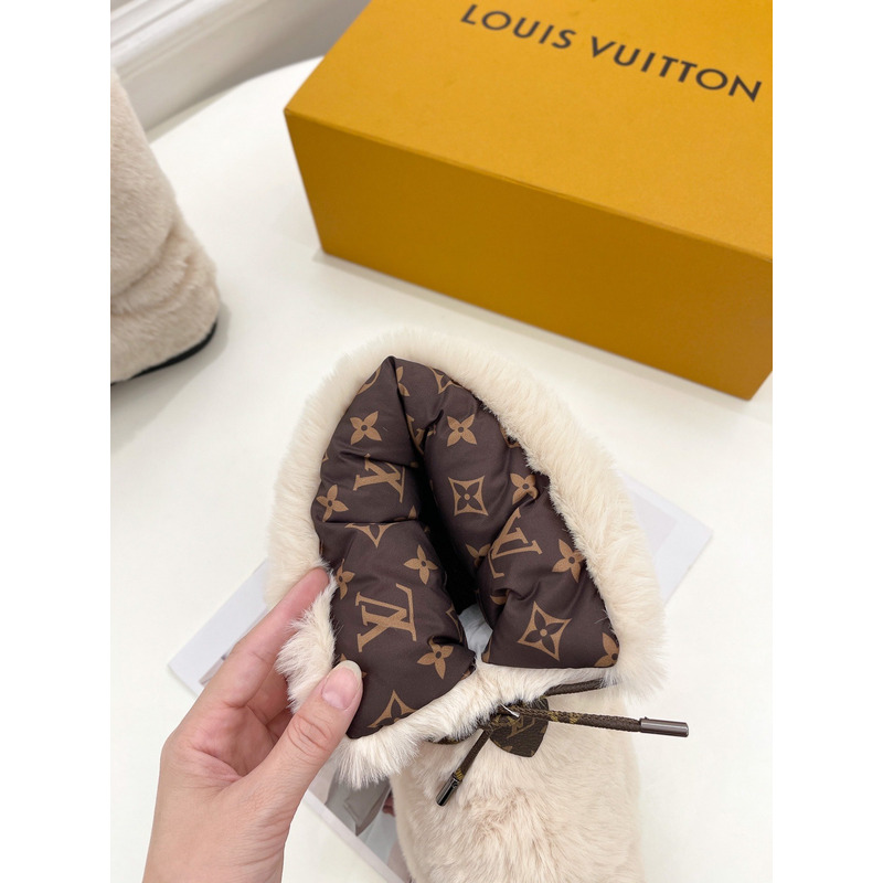 l**is V*t*n pillow comfort flat ankle boots white