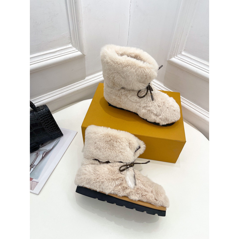 l**is V*t*n pillow comfort flat ankle boots white