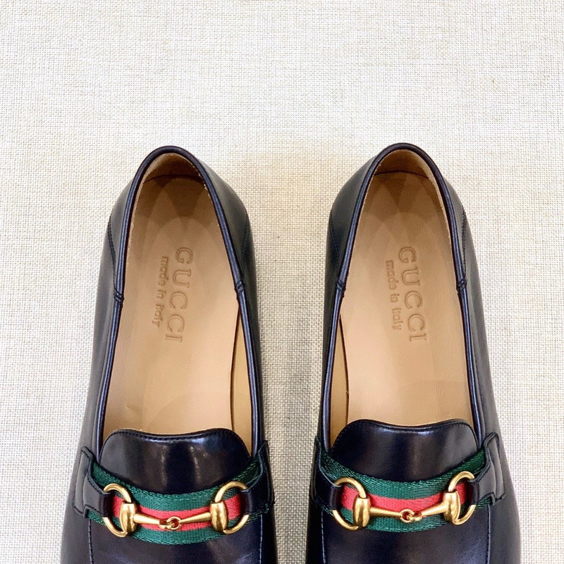 G*u*i leather horsebit loafers