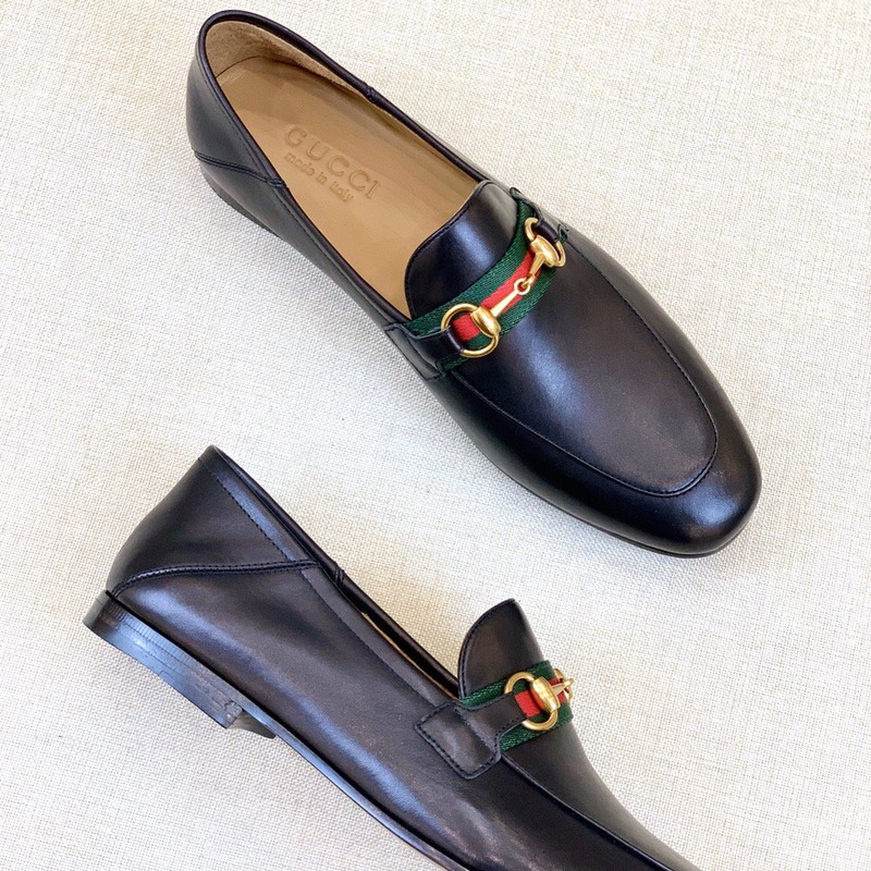 G*u*i leather horsebit loafers