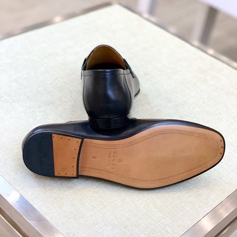 G*u*i leather horsebit loafers