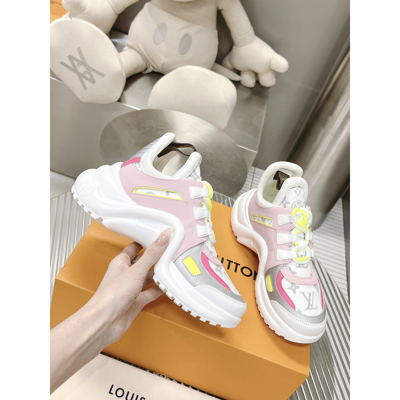 l**is V*t*n archlight sneakers pink and yellow