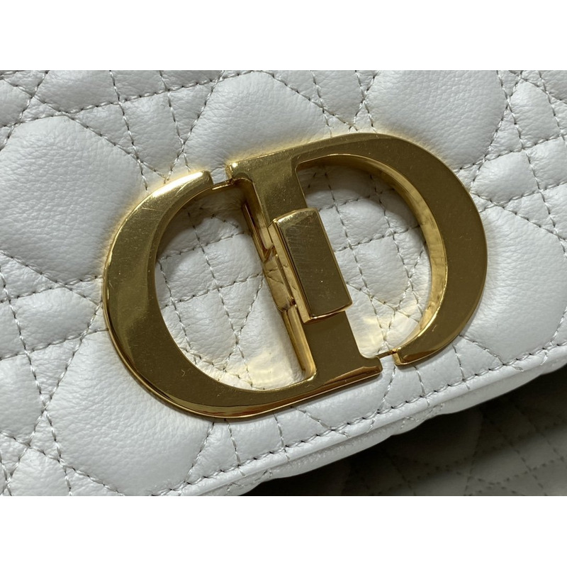 D*or caro bag beige soft calfskin white