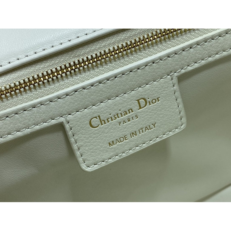 D*or caro bag beige soft calfskin white