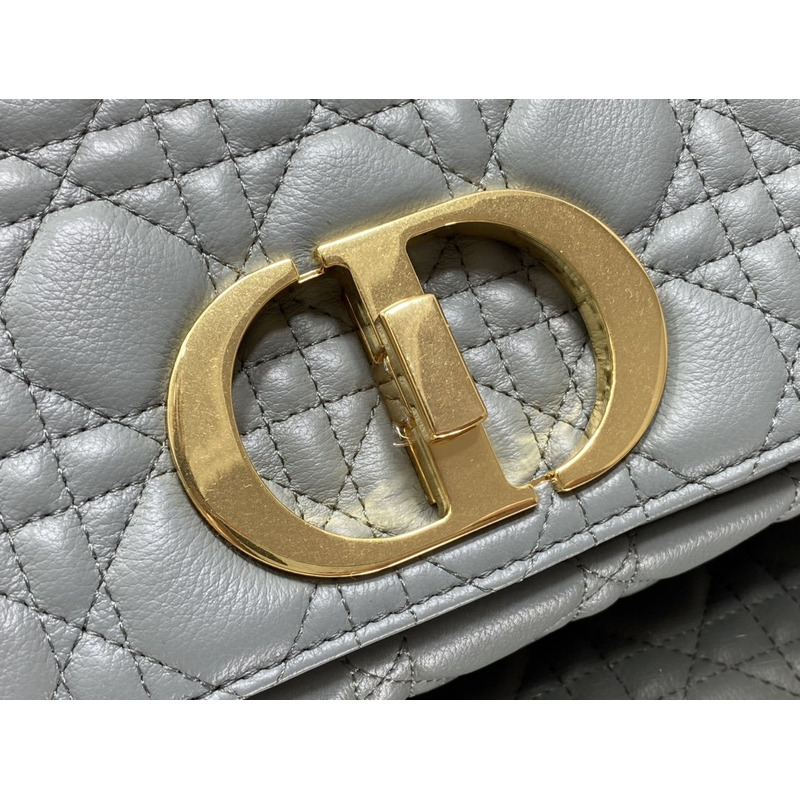 D*or caro bag beige soft calfskin lake blue