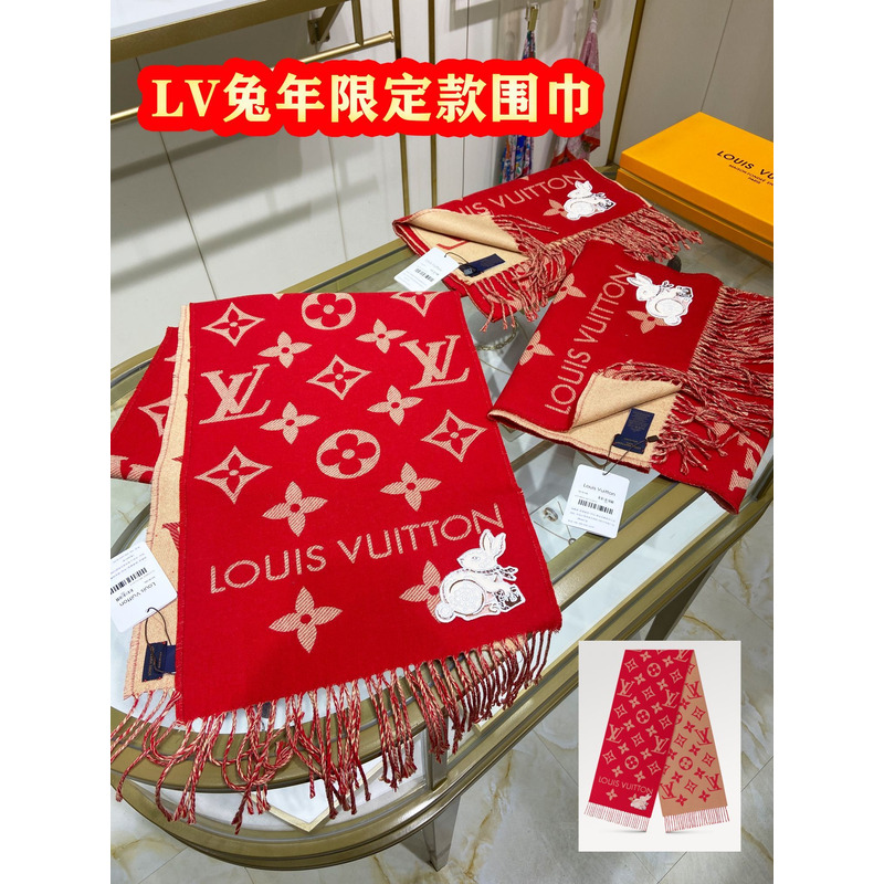 l**is V*t*n 2023 year of rabbit scarf red 34*180cm
