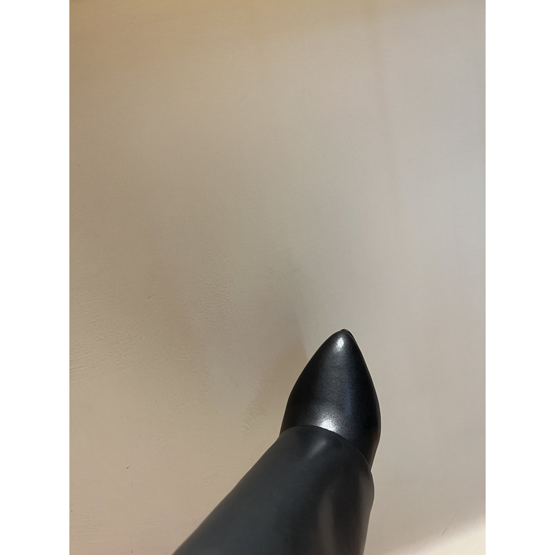 Givenchy Shark Lock Leather Knee High Boots Black