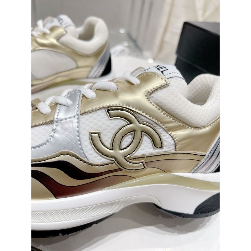 Ch*el cc runner gold laminate bag