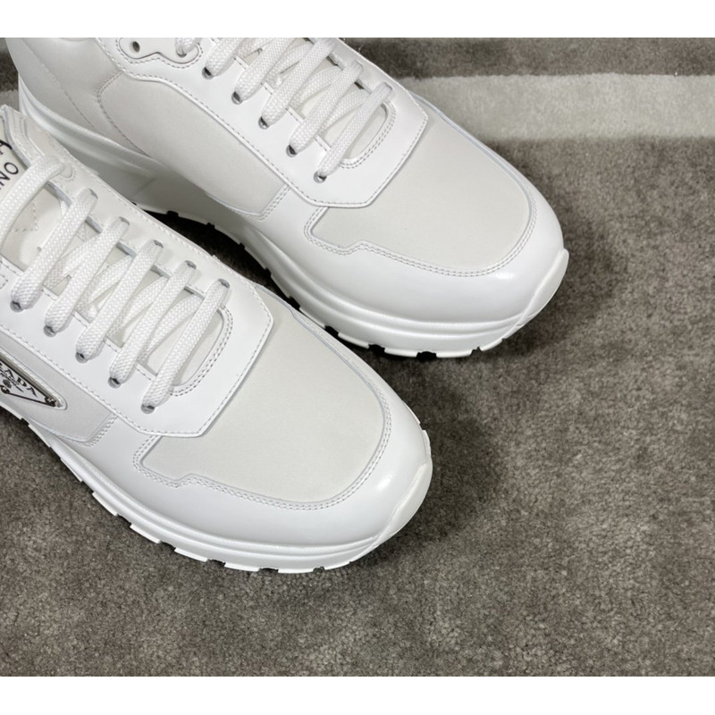 Pra*a prax 01 sneakers re-nylon brushed leather white