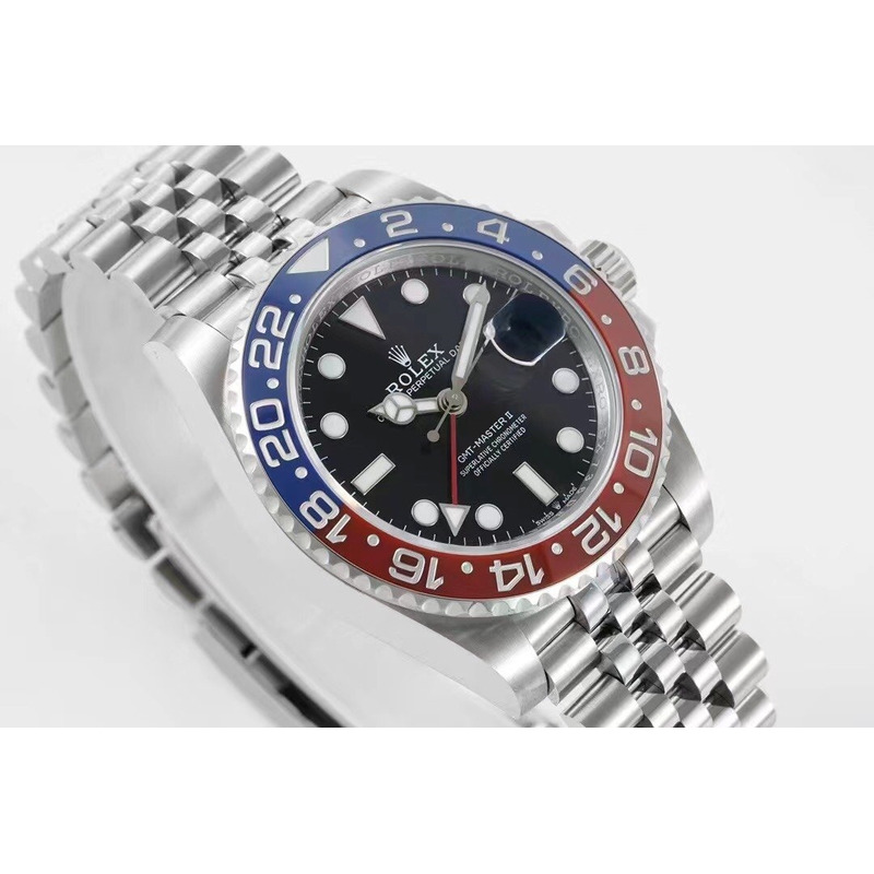 GMT-Master II Pepsi Blue and Red Bezel Stainless Steel Jubilee Watch cal.3285 movement
