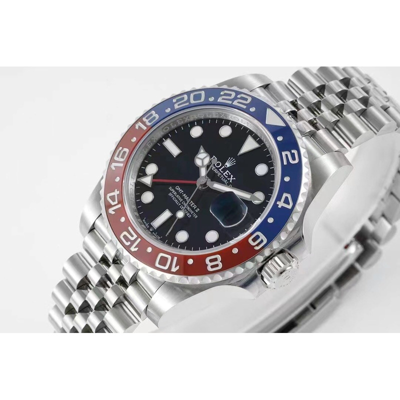 GMT-Master II Pepsi Blue and Red Bezel Stainless Steel Jubilee Watch cal.3285 movement