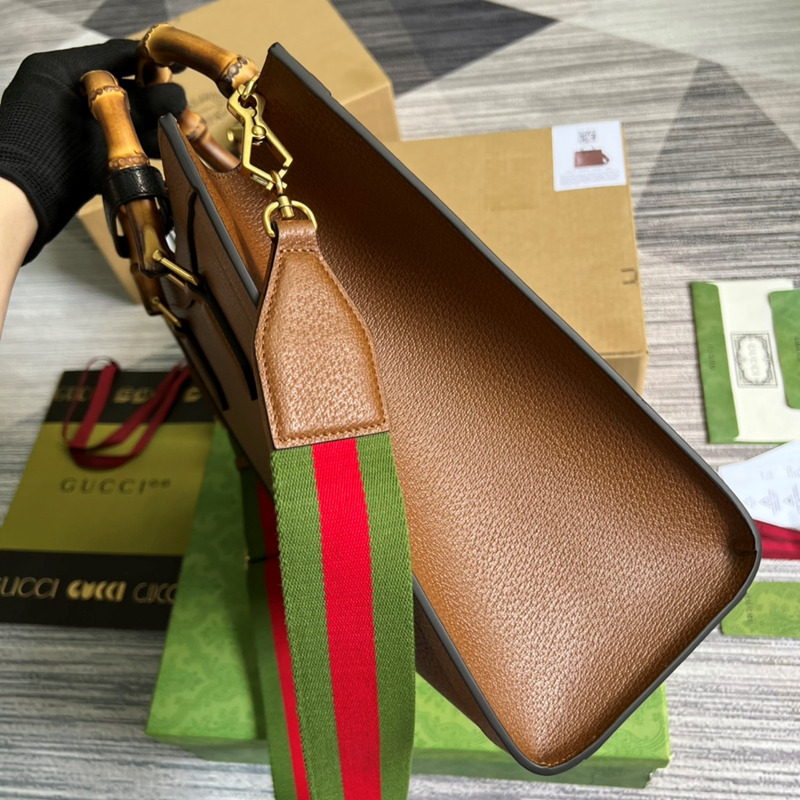 G*u*i G*u*i diana medium bamboo tote natural leather