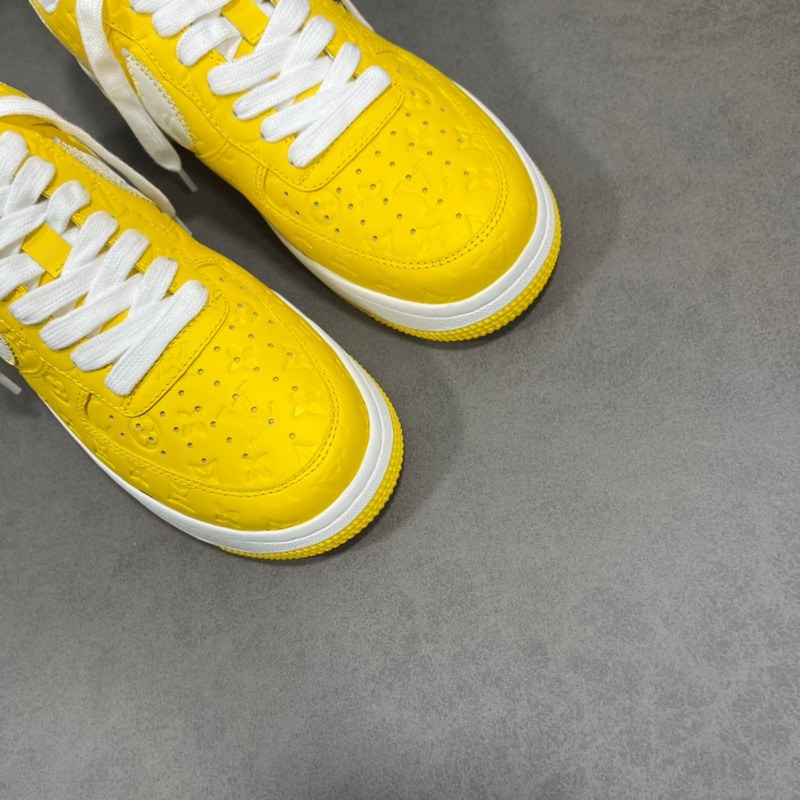 l**is V*t*n x nike air force 1 low by virgil abloh yellow and white