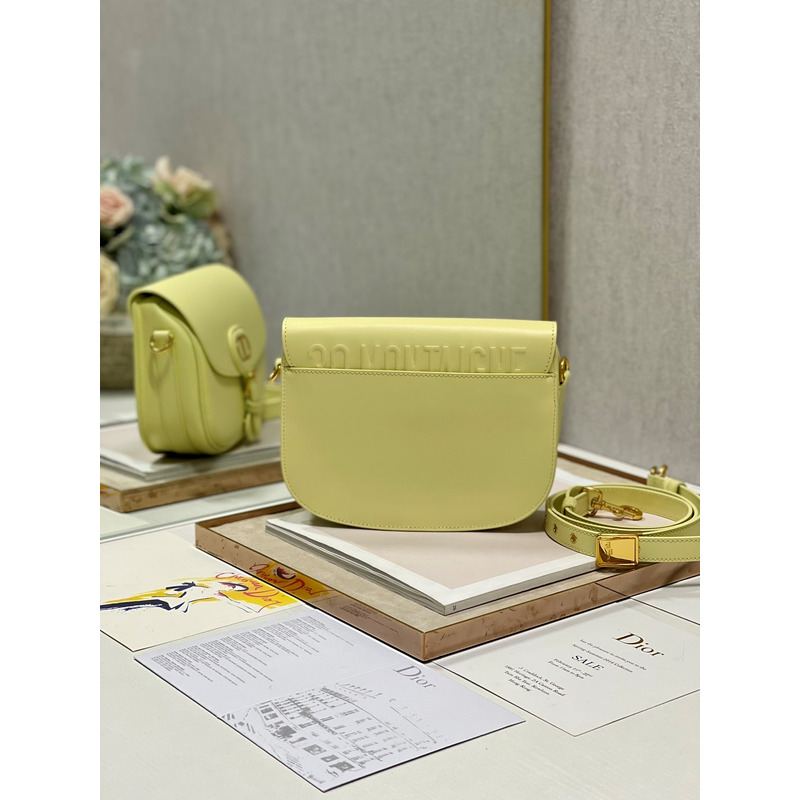D*or bobby bag medium box calfskin lime
