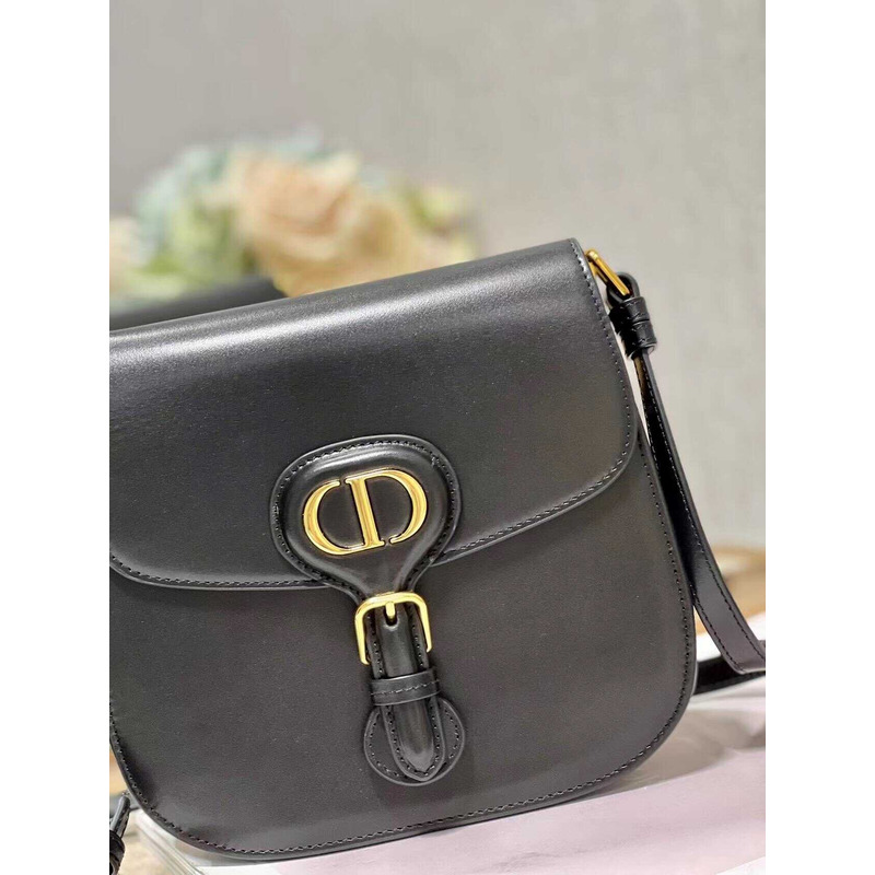 D*or bobby frame bag black calfskin