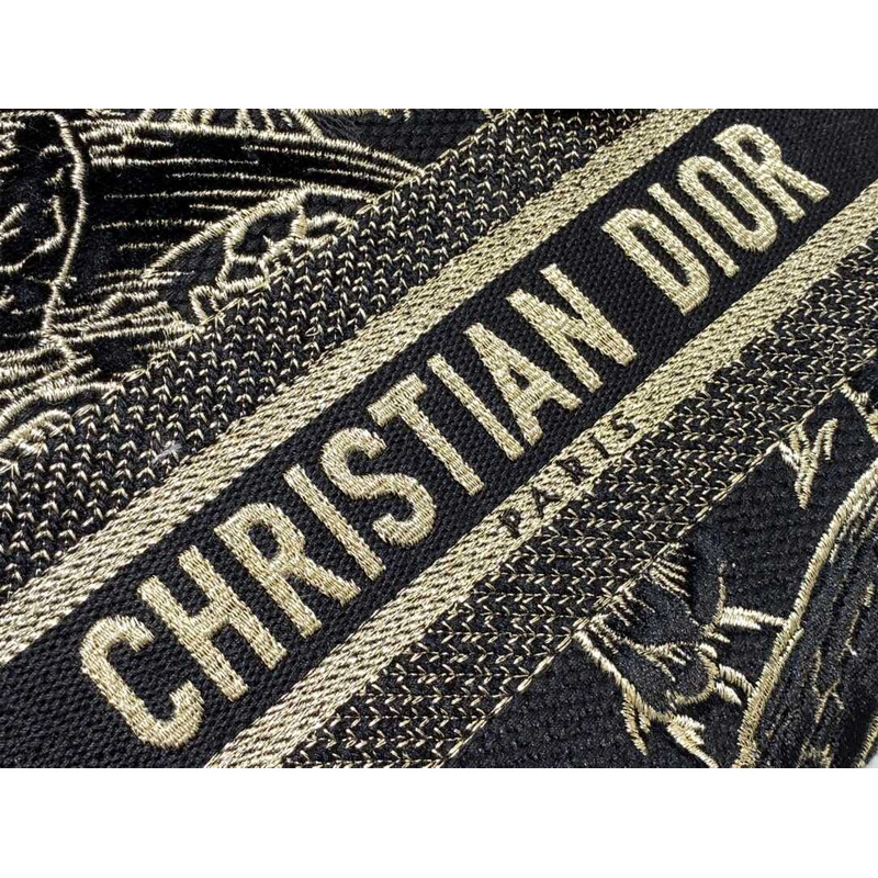 D*or medium lady d-lite bag black cotton multicolour D*or jardin d\