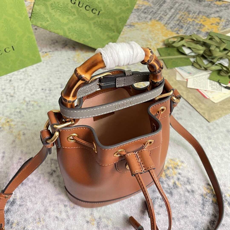 G*u*i diana mini bucket bag brown