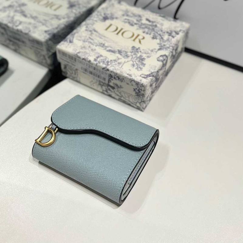 D*or saddle lotus wallet blue