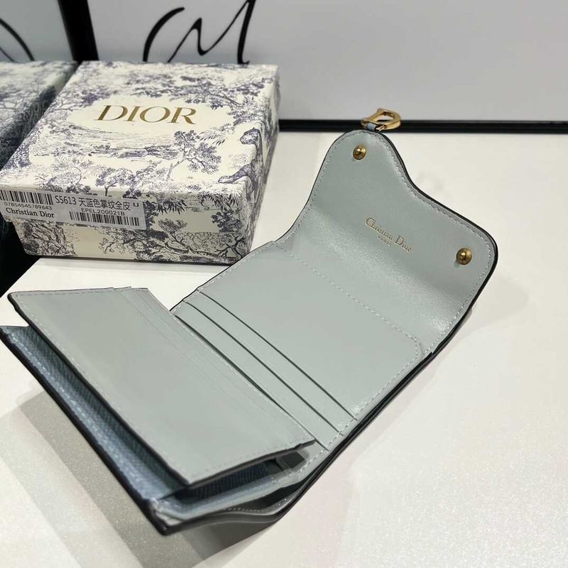 D*or saddle lotus wallet blue