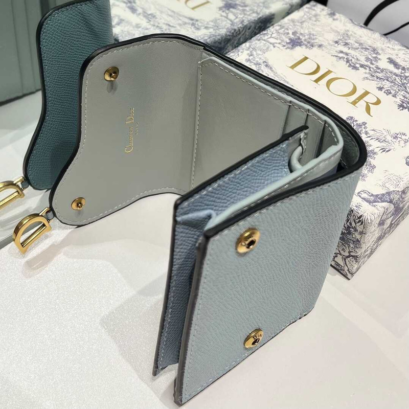 D*or saddle lotus wallet blue