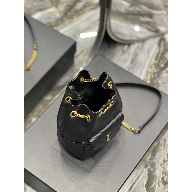 Saint Laurent JOE MINI BUCKET BAG IN QUILTED LAMBSKIN