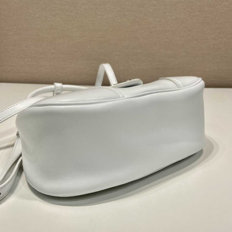 Pra*a moon padded nappa bag white