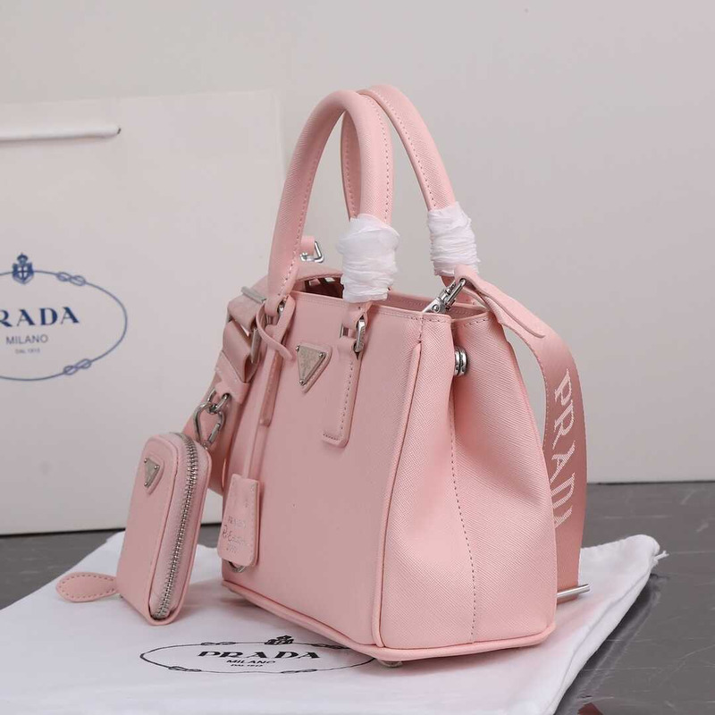 Pra*a galleria bag in saffiano leather pink