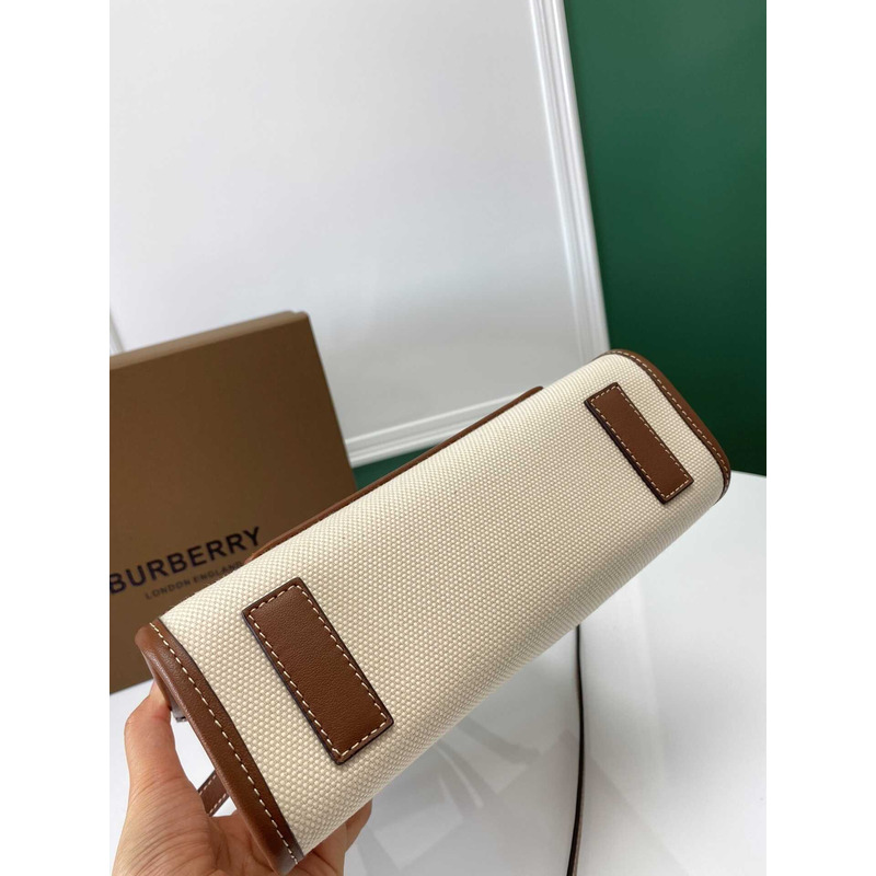 B**rry freya canvas and leather freya tote bag brown