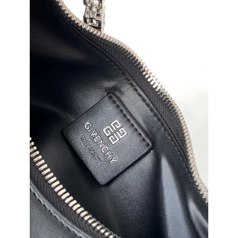 Givenchy Moon Cut Out Small Leather Shoulder Bag Navy Blue