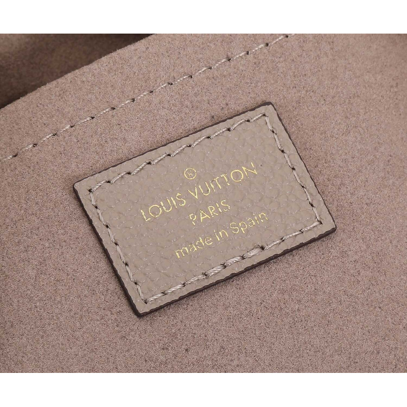 l**is V*t*n bagatelle empreinte leather dove grey and cream