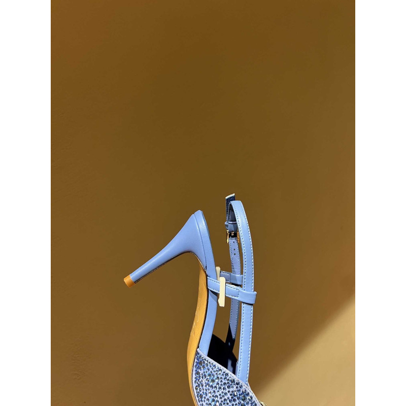 valentino glitter Di*m*nd high heel blue