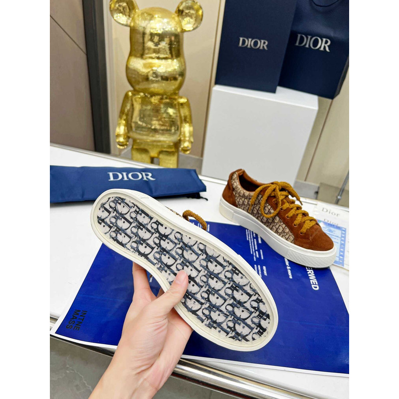 D*or tremaine emory monogram sneakers brown
