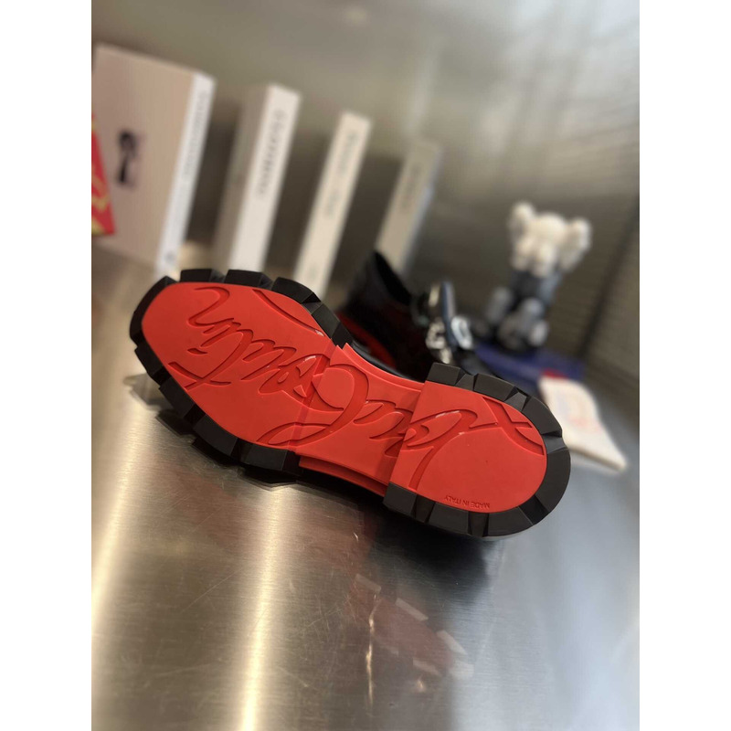 Ch**an louboutin moc leather loafers in black