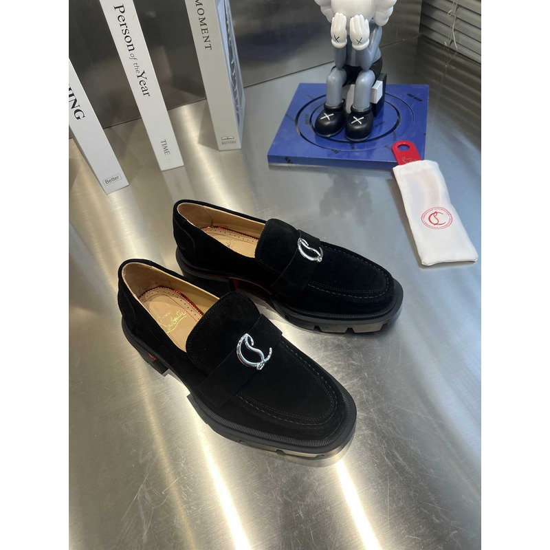 Ch**an louboutin moc loafers in black