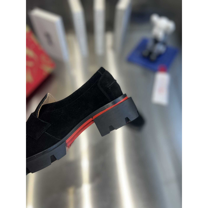 Ch**an louboutin moc loafers in black