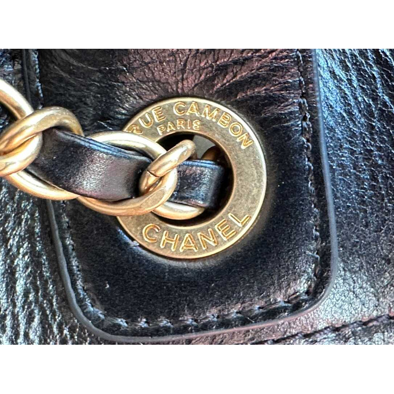 Ch*el deauville leather handbag