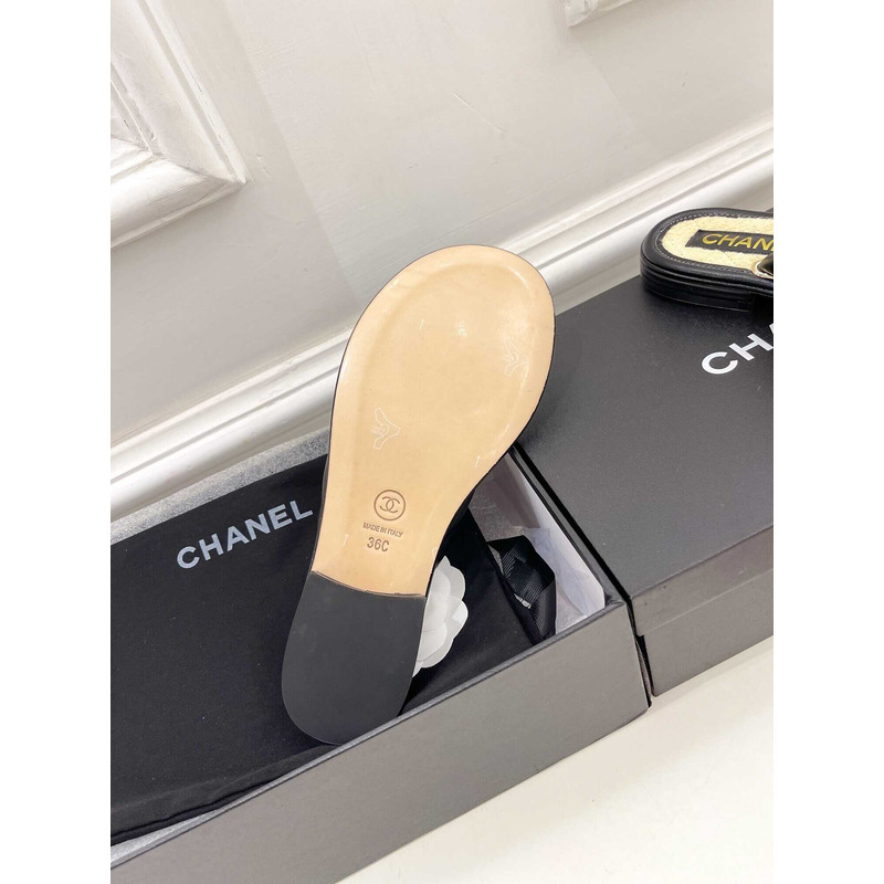 Ch*el woman sandals yellow&black