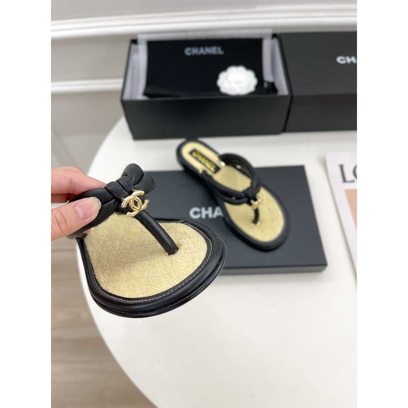 Ch*el woman sandals yellow&black