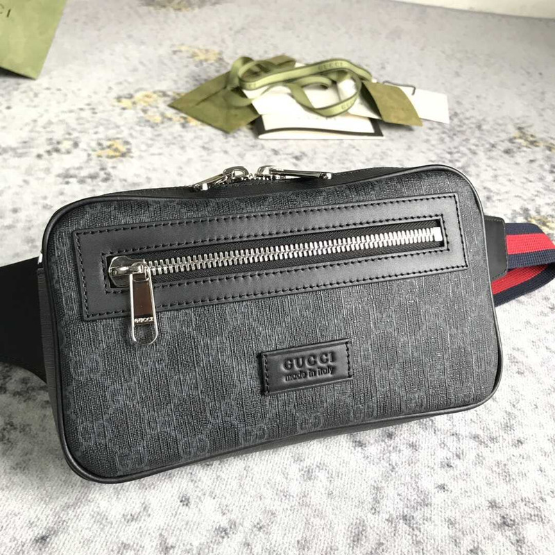 g*u*i black gg S*p*e belt bag