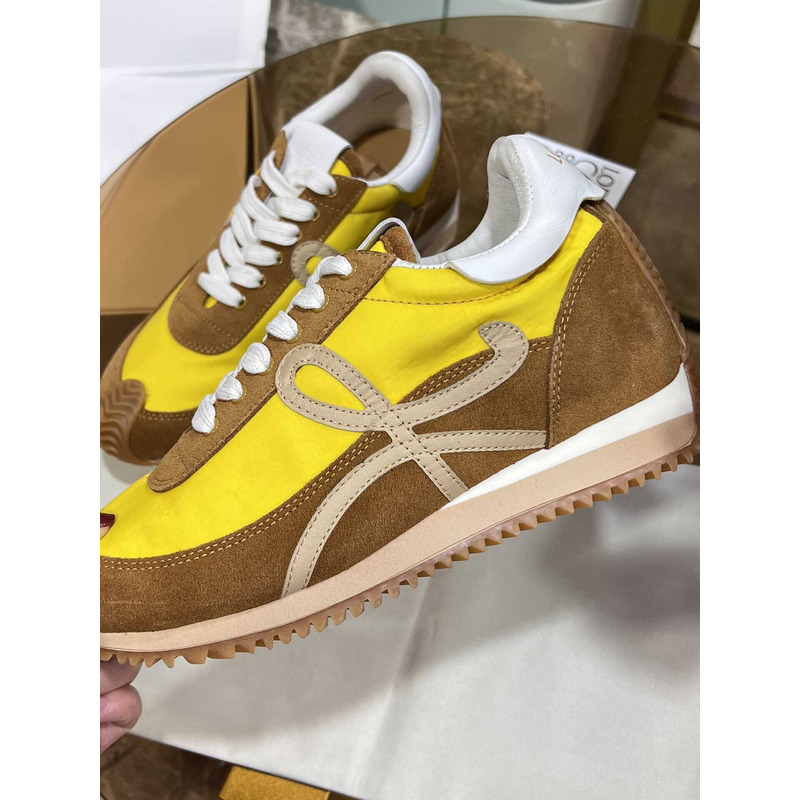 Loewe Flow Runner Logo Sneakers Yellow&Brown