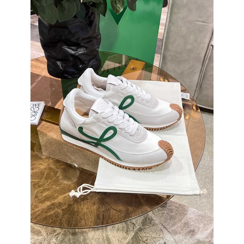 Loewe Flow Runner Logo Sneakers White&Green