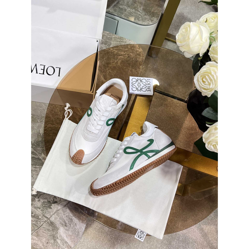 Loewe Flow Runner Logo Sneakers White&Green
