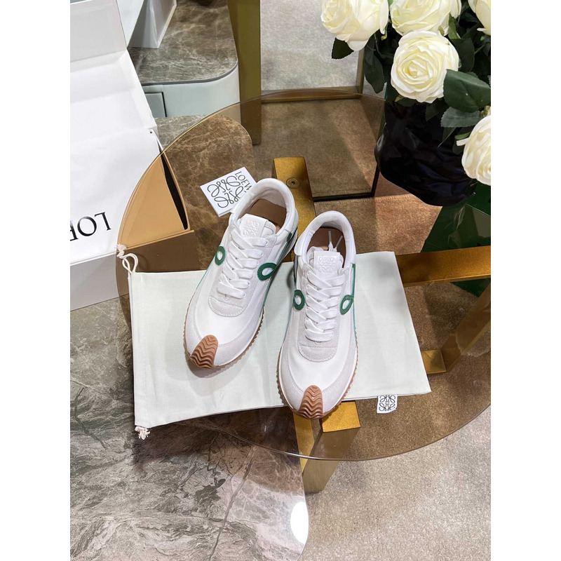 Loewe Flow Runner Logo Sneakers White&Green