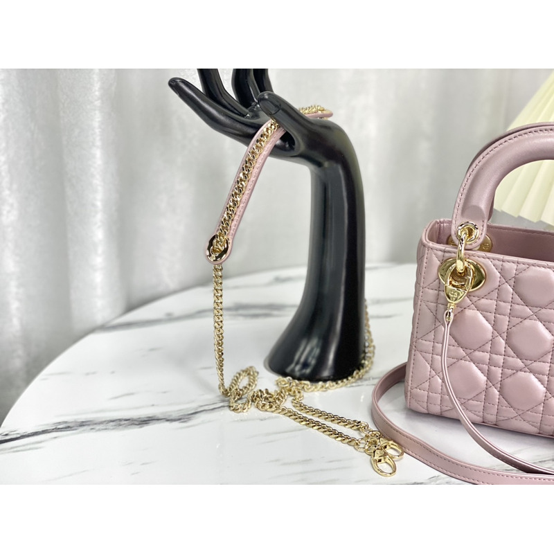 lady D*or  lotus pink lamb bag