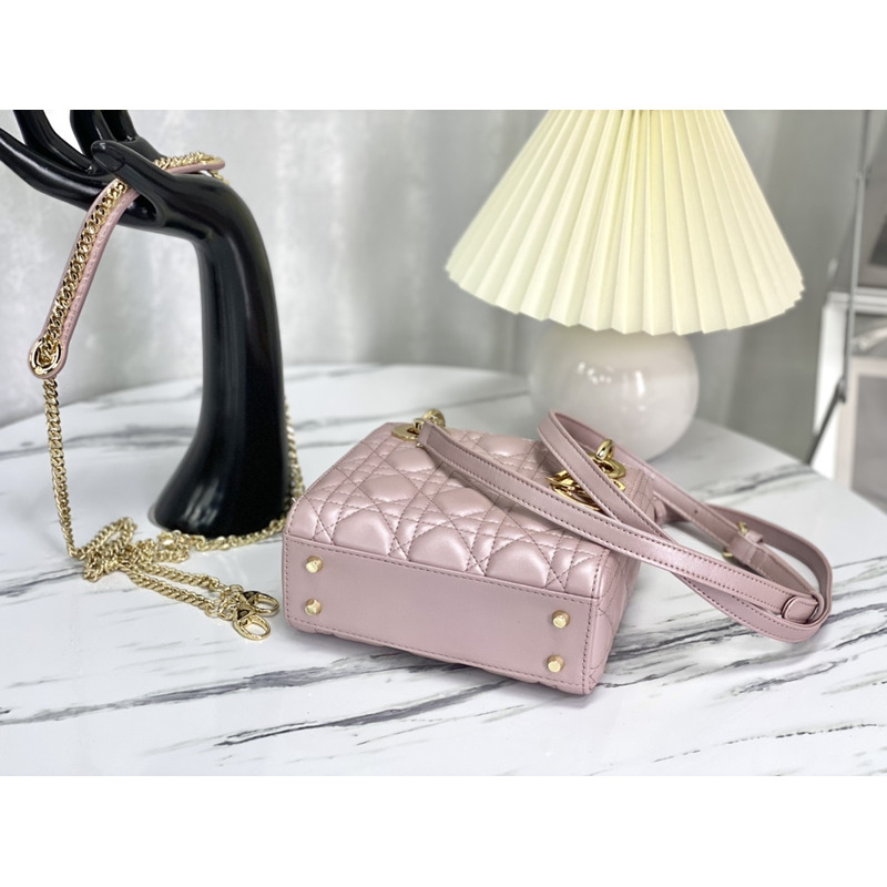 lady D*or  lotus pink lamb bag