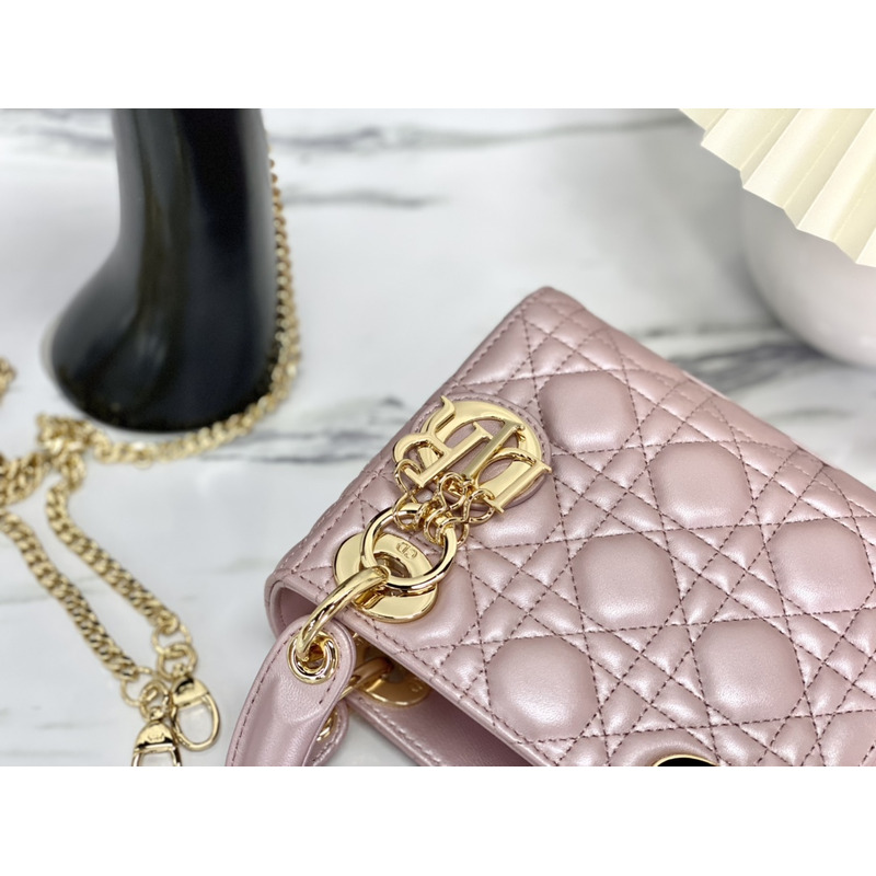 lady D*or  lotus pink lamb bag