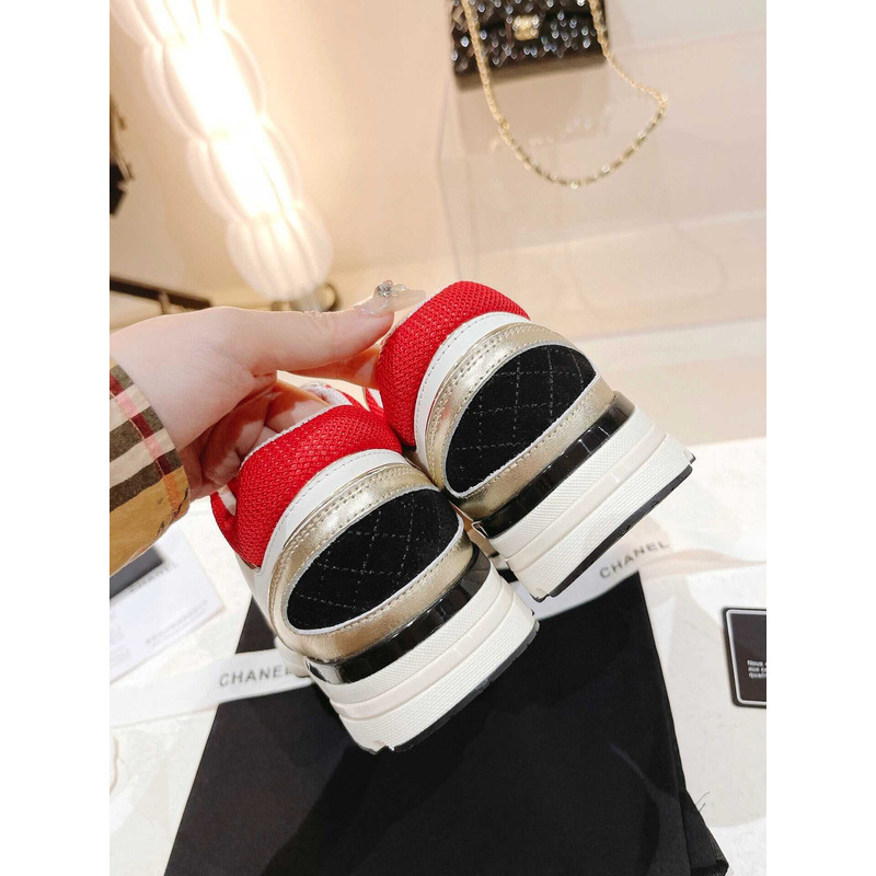 Ch*el low top trainer red&brown