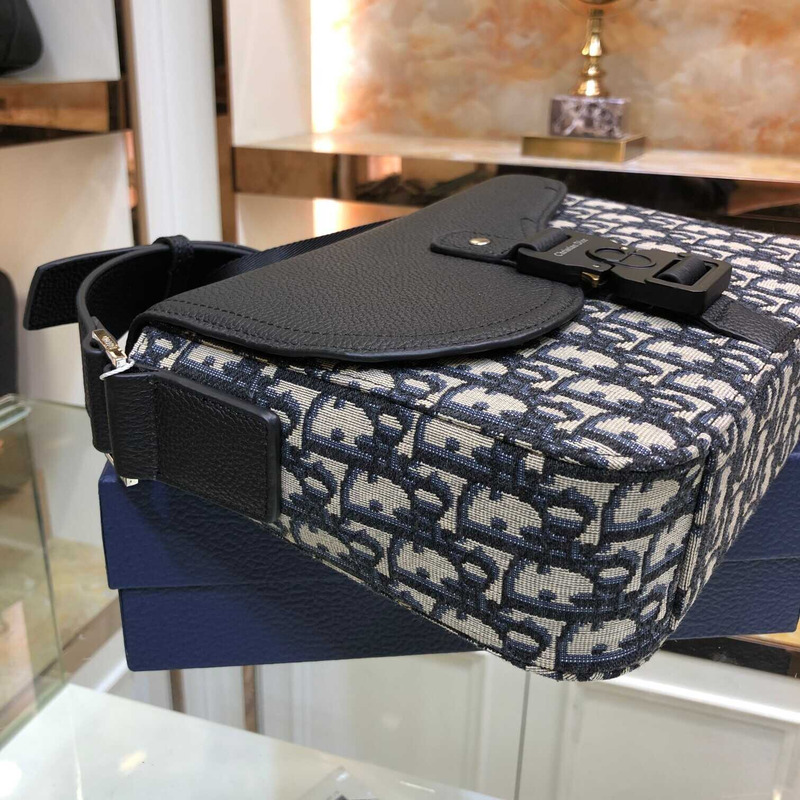 D*or mini saddle bag with shoulder strap beige and black