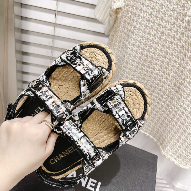 Ch*el  summer flat sandal black